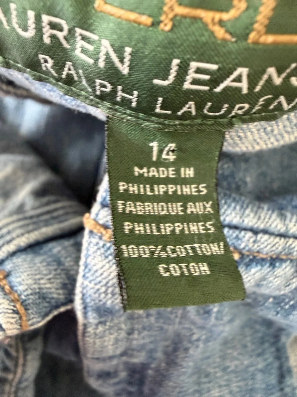 Ralph Lauren Peplum Denim Jacket Size 14 Vintage - Picture 6 of 6